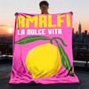 1pc Lemon Outdoor Blanket, Soft And Comfortable Blanket, Casual Warm Outdoor Blanket, Camping Travel Blanket Yy251201112