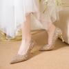 Fashion Elegant Woman Heeled Shoes Classics Bling Pointed Toe Women's Pumps Slip on Thin Heels Versatile Party Dress Wedding High Heels