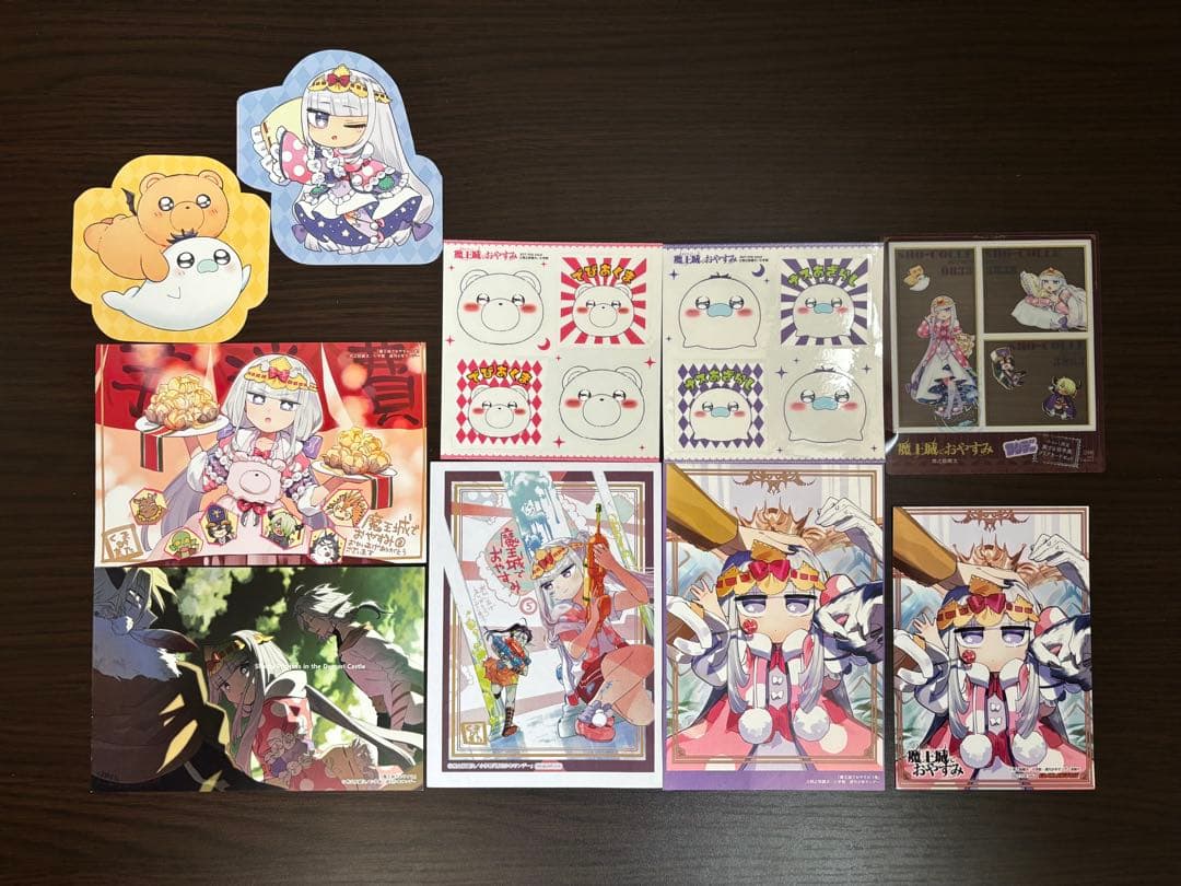 

[USED] Sleepy Princess in the Demon Castle Bonus Paper Illustration Card Mini Memo Sticker