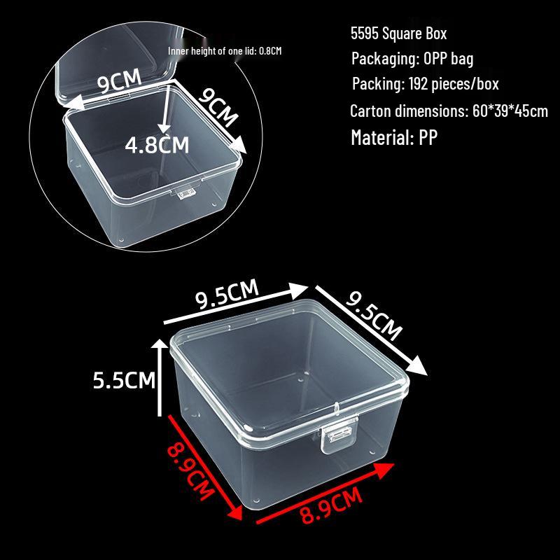 Cutie de depozitare și afișare pentru feronerie din plastic transparent
