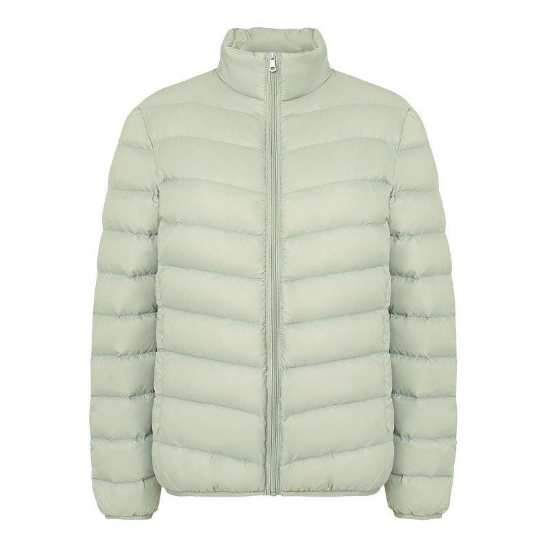 2024 Women's Slim Fit Lightweight Down Jacket - Autumn/Winter, Short, 90% White Duck Down, Stand Collar, Korean Style, Plus Size Available.