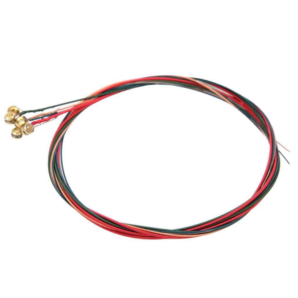 Acoustic Guitar String Replacement AntiRust Coating Light Musical Instrument Accessories(Colorful )