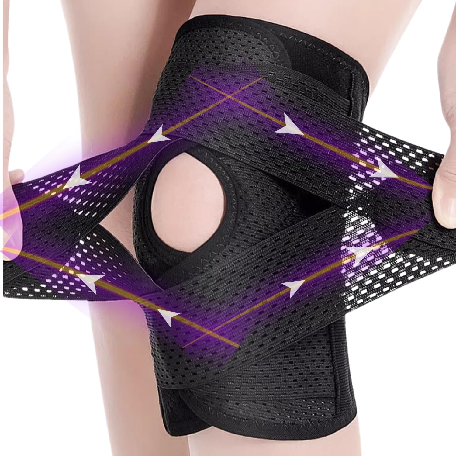 

Lila Support Knee Support Medical Sports Large Size Cross (XL, Band)