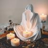 Ghost Wizard Scented Candle Decoration Candle Holder Handmade Plaster Mould DIY Prayer Wizard Candlestick Art Tray Silicone Mold
