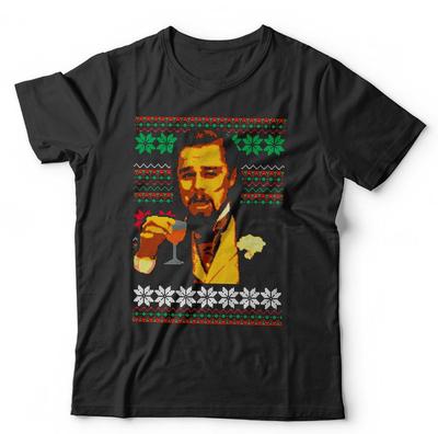 Meme di Natale Maglietta Brutta Unisex Divertente Leonardo DiCaprio Festivo Regalo Xmas