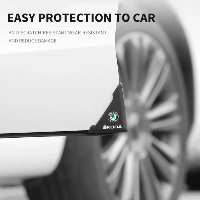 RKGU1 Auto Logo Car Door Guard Edge Corner Protector For Skoda Octavia Kodiaq Fabia Superb Rapid Kamiq Karoq Derivati Yeti Enyaq A7