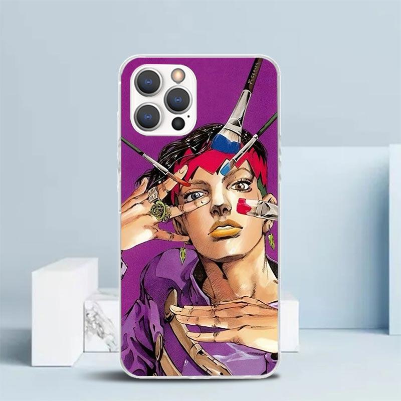 JoJo Adventure Rohan Kishibe Phone Case For IPhone 16 17 Air 16E 15 14 Plus 13 Mini 12 11 Pro Max 7 8 + SE 2020 Soft TPU Back Co