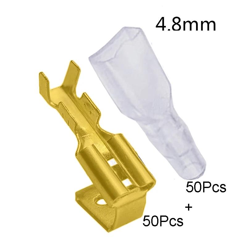 6.3mm 4.8mm Sangle anti-retour Fiche auto-bloquante Terminal à ressort serti à froid Fil Joint en cuivre DJ6212-4.8B DJ6212-6.3B