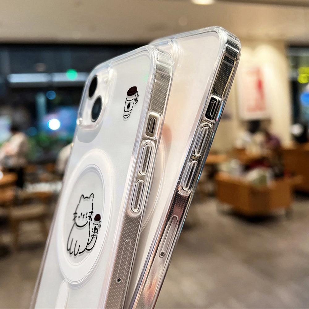 Magnetic Phone Case for iPhone 12 14 16 17 Pro 17 16 15 14 13 12 Pro Max  12 13 14 15  16 High Quality Shockproof Shell Full Protection Cute Style