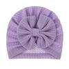 New Baby Knitted Wool Waffle Hat Bow Children's Pullover Hat Baby Out Cute Boat Hat