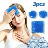 3Pcs Reusable Gel Ice Packs – 2 Round + 1 Square, Soft Flexible Cooling for Face Body Limbs, Portable Travel Gym Home Essential