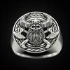 Mens Viking Skull Ring Norse Inspired Jewelry Gothic Punk Style Viking Warrior Accessory
