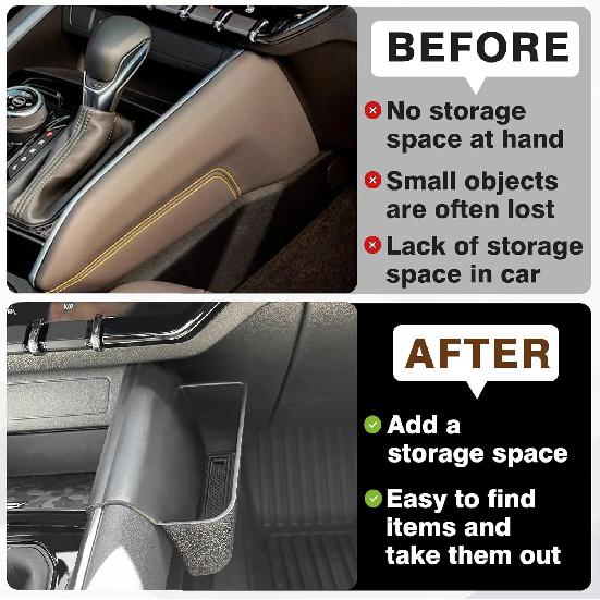 Muslogy for 2025 2024  Colorado & Canyon Center Console Shifter Storage Box ABS Material Console Side Organizer Left & Right Set Compatible with