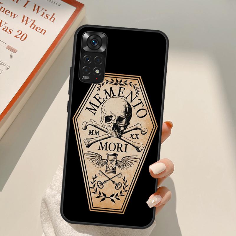 Pouzdro Memento Mori pro Xiaomi Redmi Note 10 8 9 11 Pro 8T 9S 10S 11S Redmi 10C 9C 9A 9T K50 K40 Gaming