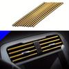 10Pcs Car Air Conditioner Decoration Strip for Vent Outlet, Universal Waterproof Bendable Air Vent Outlet Trim Decoration