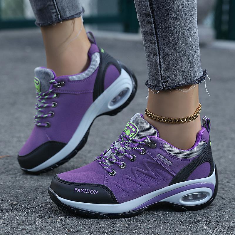 Fashion Waterproof Hiking Shoes Woman Outdoor Pu Leather Climbing Trekking Sneakers For Women Wear-resistant Non-slip Walking Shoes