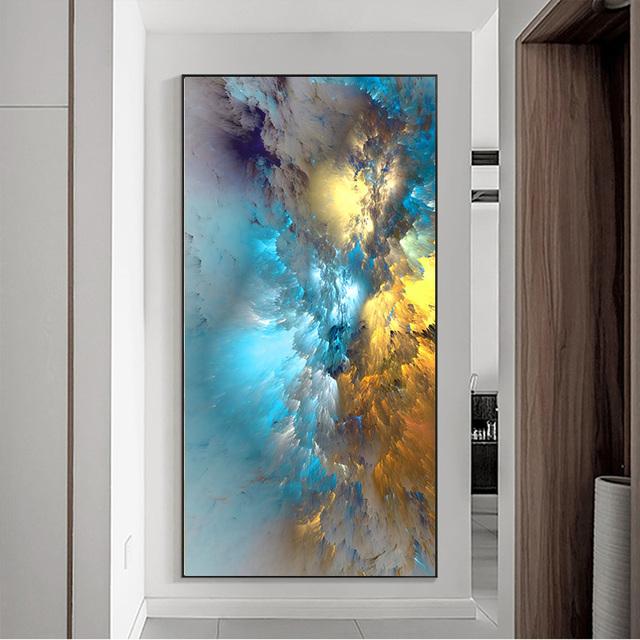 

Абстрактные современные пейзажи с облаками, картины на холсте, постеры и принты, настенные картины для гостиной, украшения дома без рамки 60cm×120cm NoFrame