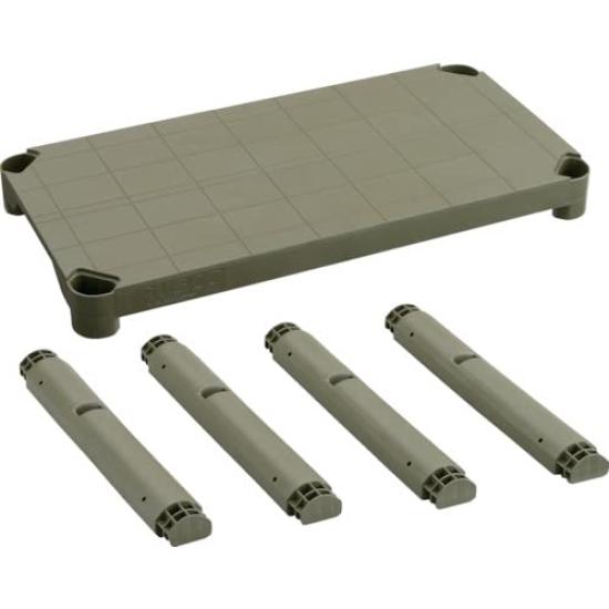 TRUSCO Plastic Shelf 515mm Shelf with 4 Matte OD Set, Spacing, Legs, Finish, (TPT-344S-MOD)