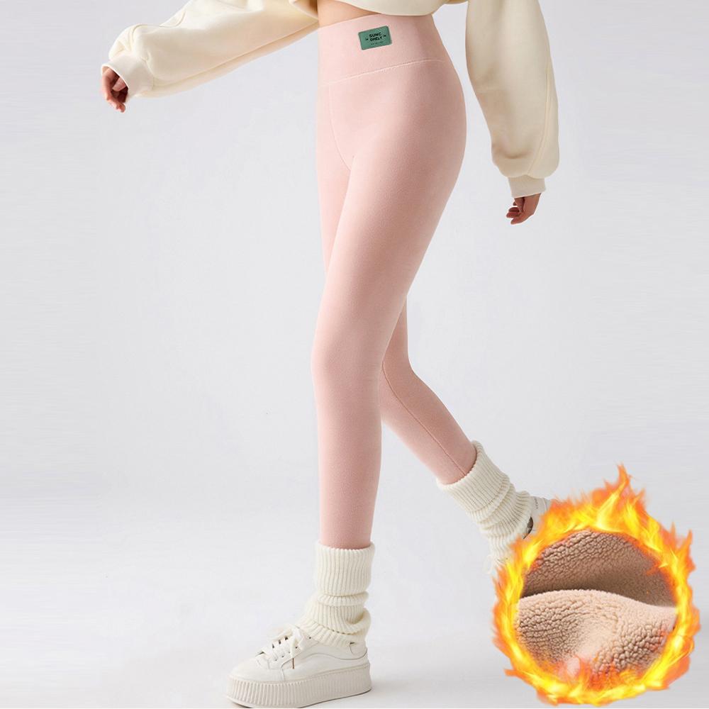 Women Winter Thicken Warm Leggings Thermal Fleece Lined Pants High Waist Thermos Tights Pants for Cold Weather