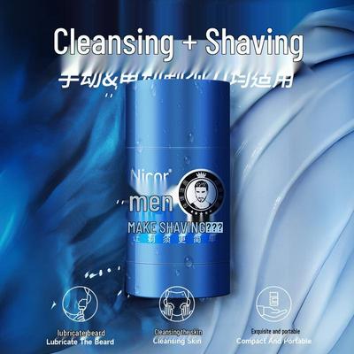 Nicor Nuokeya Men's Moisturizing Shaving Cream Stick: Softening Foam for Beards