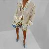 2025 Cross-Border Casual Fashion Linen Shirt and Shorts Set