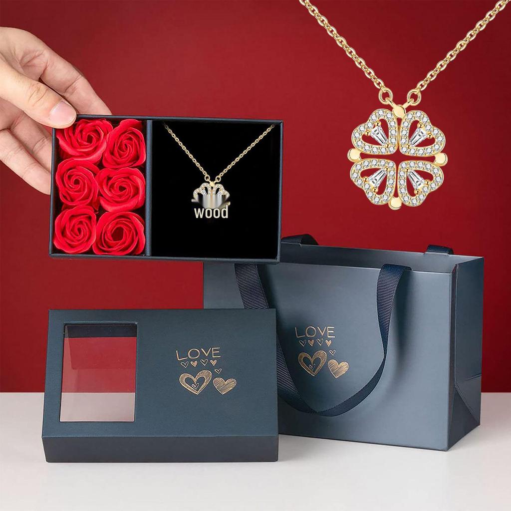 S925 Sterlingsilber Kleeblatt-Halskette - Vielseitige Mode-Schlüsselbein-Kette für Damen