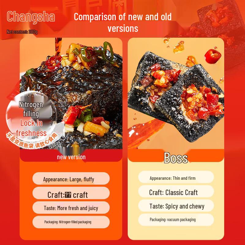 Svart Klassisk Changsha Stinky Tofu