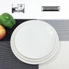 Elegant Pure White Ceramic Round Dinner Plate