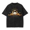 Chiikawas Metal Band Usagi T Shirts Hip Hop Washed Short Sleeve Street TShirt for Men Women Tops Streetwear Summer Tops Tees