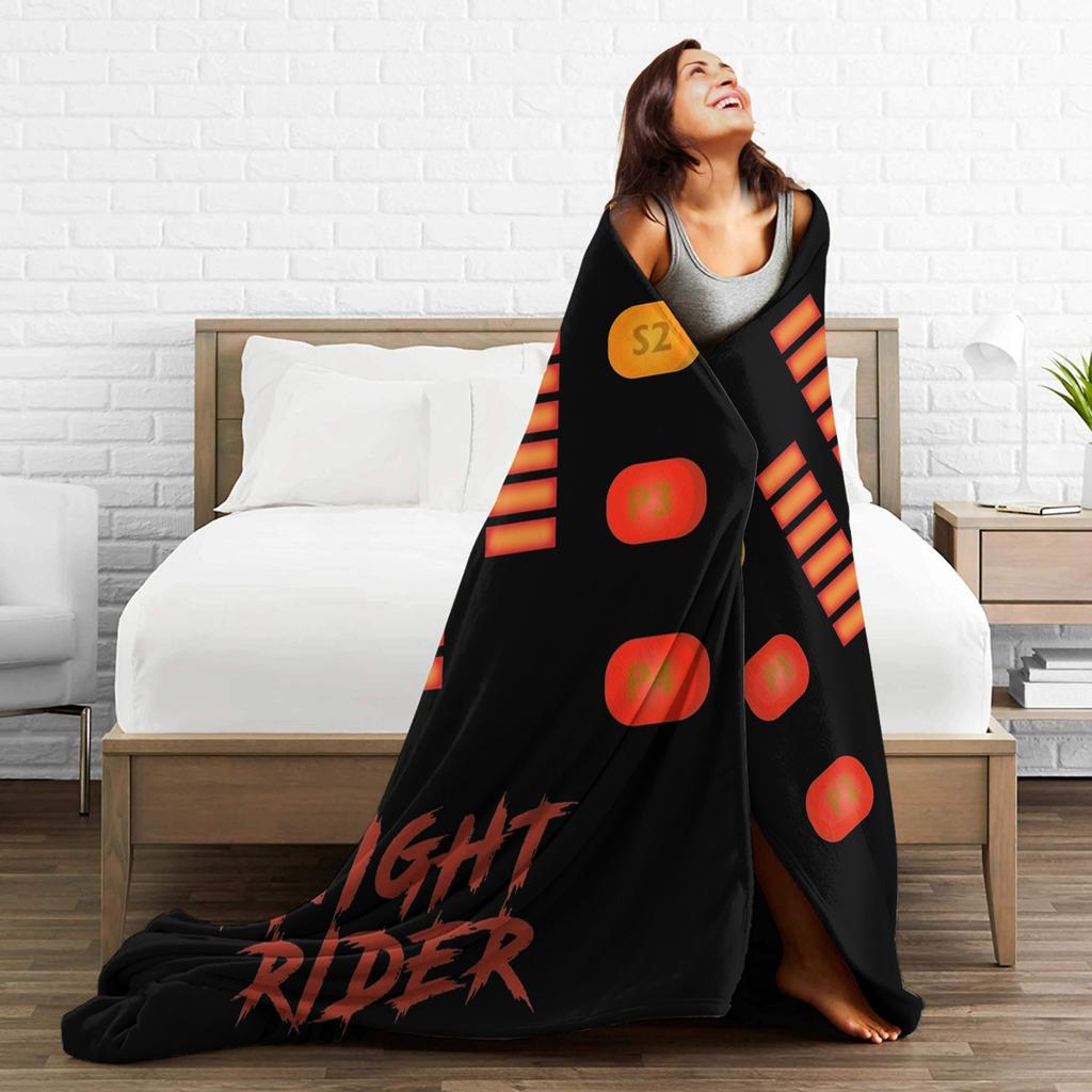 Knight Rider Kitt Control Movie Blankets Flannel Print Supercar 80s TV Show Portable Warm Throw Blanket for Couch