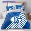 FC Schalke 04 Pattern Bedding Set Quilt Cover Pillowcase Home Decor Gift (1 * Duvet Cover + 2 * Pillowcase, Without Core)