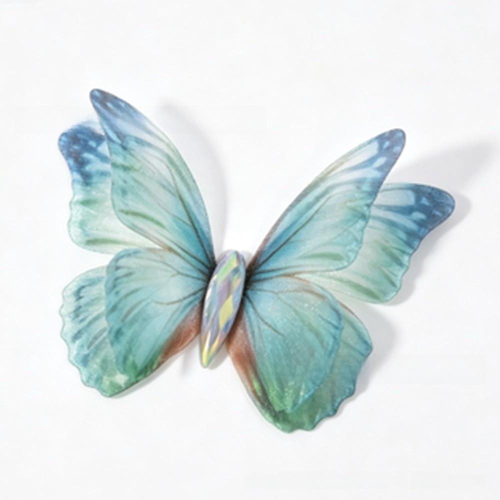50Pcs Colorful Chiffon Tulle Butterfly Patches Clothes Sewing Patch  Bridal Hair Accessories