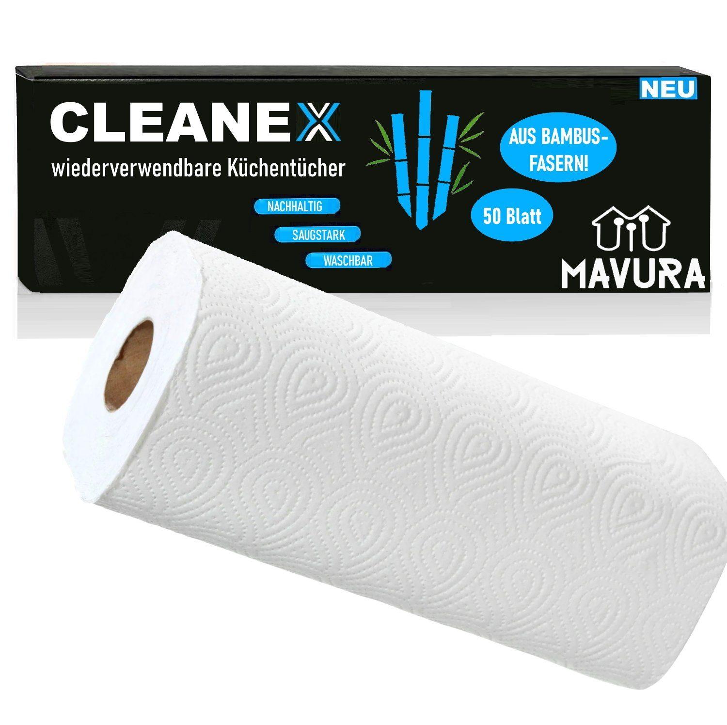 

CLEANEX Кухонний рулон пральний Бамбукові кухонні рушники Супервбираючі багаторазові [50]