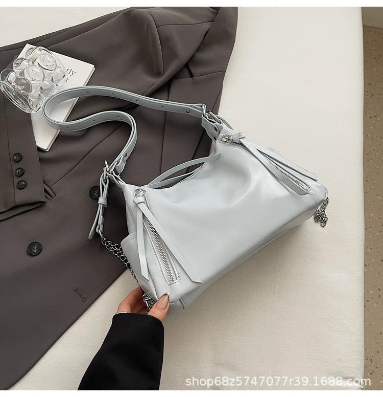 

Вместительная ретро сумка-тоут 2025 новая высококлассная сумка на плечо модная сумочка кроссбоди рюкзак синий