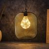 Battery Operated Hanging Lamp Cordless Decorative Pendant Light   Metal Mesh Lanterns for Home Garden Patio Indoors Outdoors
