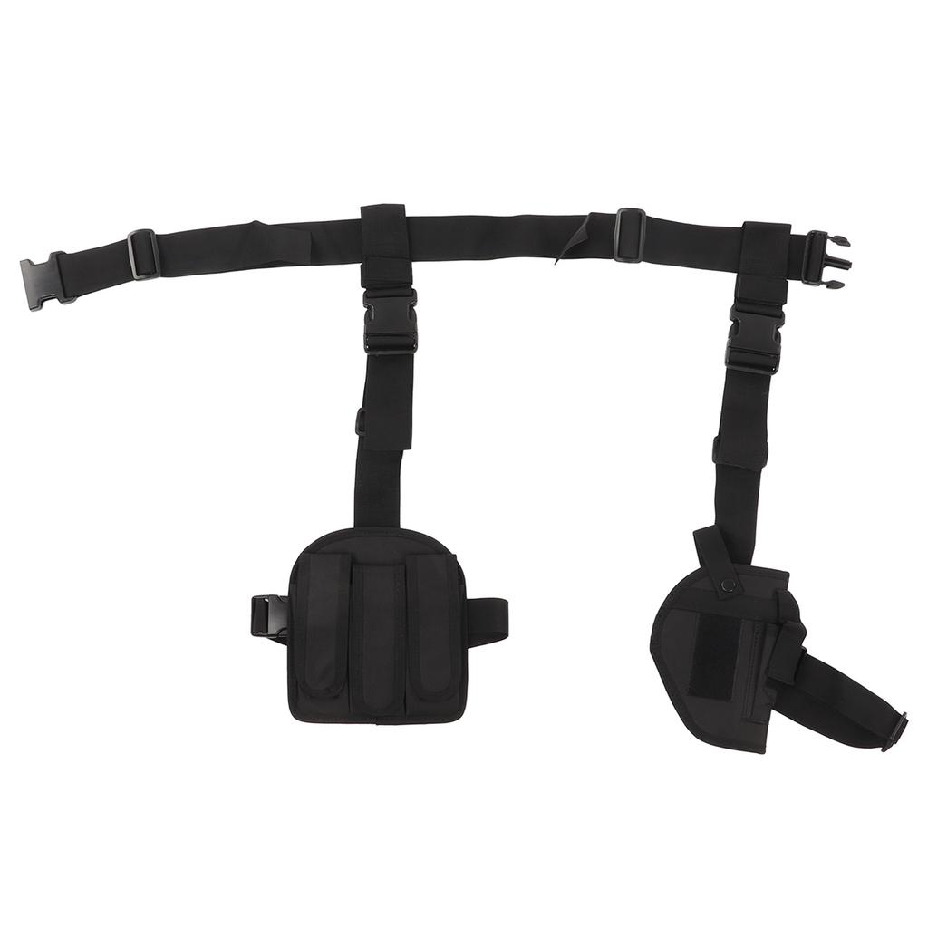 Beinholster aus Oxford-Gewebe, multifunktional, tragbar, Schnellziehholster, schwarze Oberschenkeltasche für Outdoor-Aktivitäten