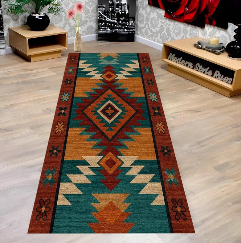 Bohém Etnikai Futószőnyegek Geometriai Mintás Retro Padlószőnyeg Csúszásmentes Puha Beltéri Lakásdekoráció Hálószobához Éjjeli Szekrényhez Előtérhez