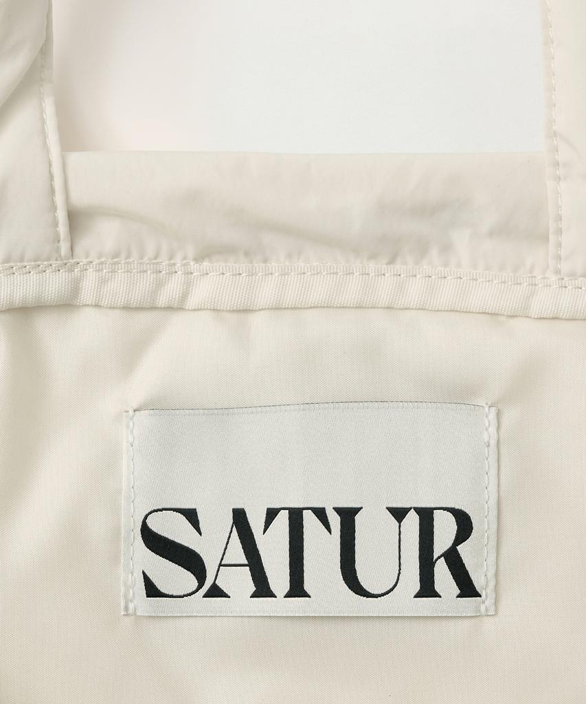 Satur Solid Drawstring Bag Cream