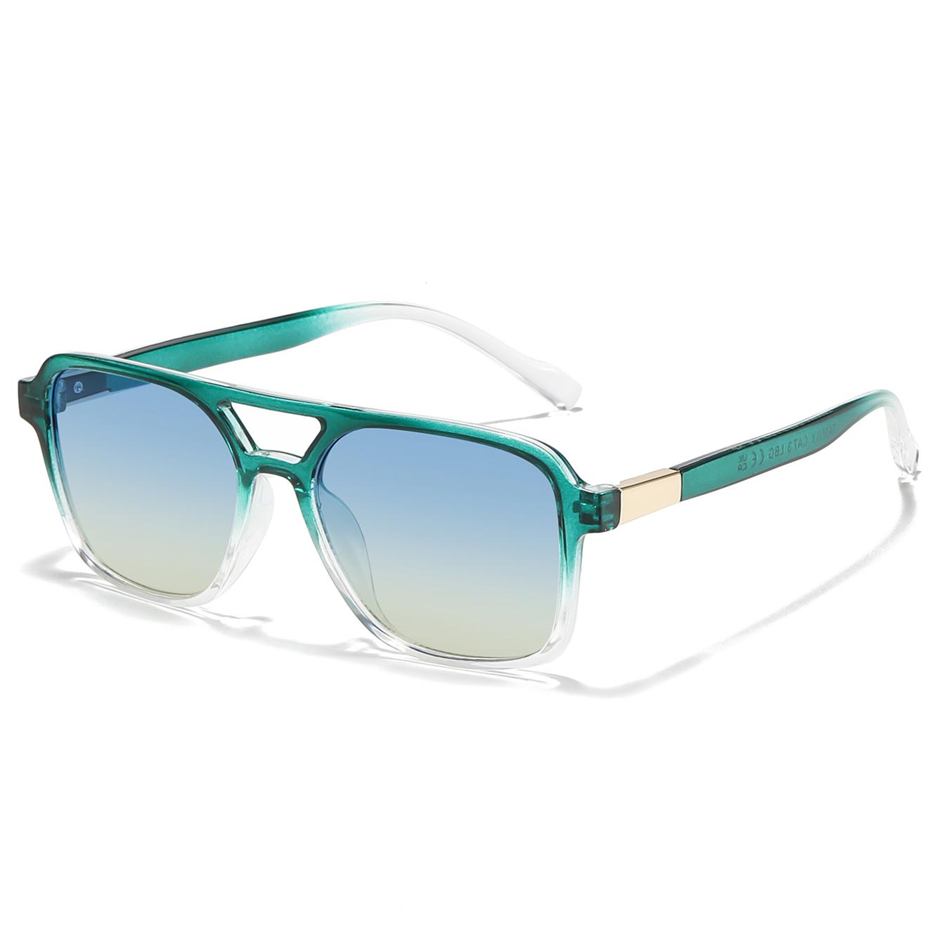 

Retro Double Beam Sunglasses Fashion Full Frame Colorful Glasses for Daily Wear Beach Travel and Running Unisex UV400 Eyewear