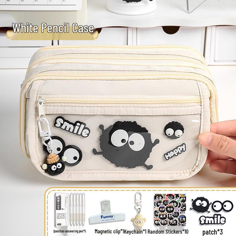 Upgraded Transparent Coal Ball Pencil Case - Stylish, High Capacity for Boys & Girls