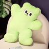 Sale Lovely Cartoon Bear Pillow Stuffed Bear Plush Toy Round Dot Ultra Soft Long Plush Fabric Cushion Creative Birthday Gift
