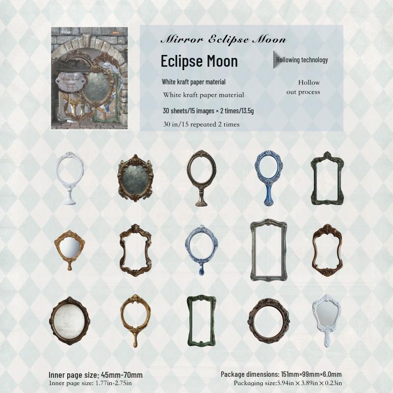 MòMòBái Vintage Kraft Paper Stickers - Journal DIY Collage Collection