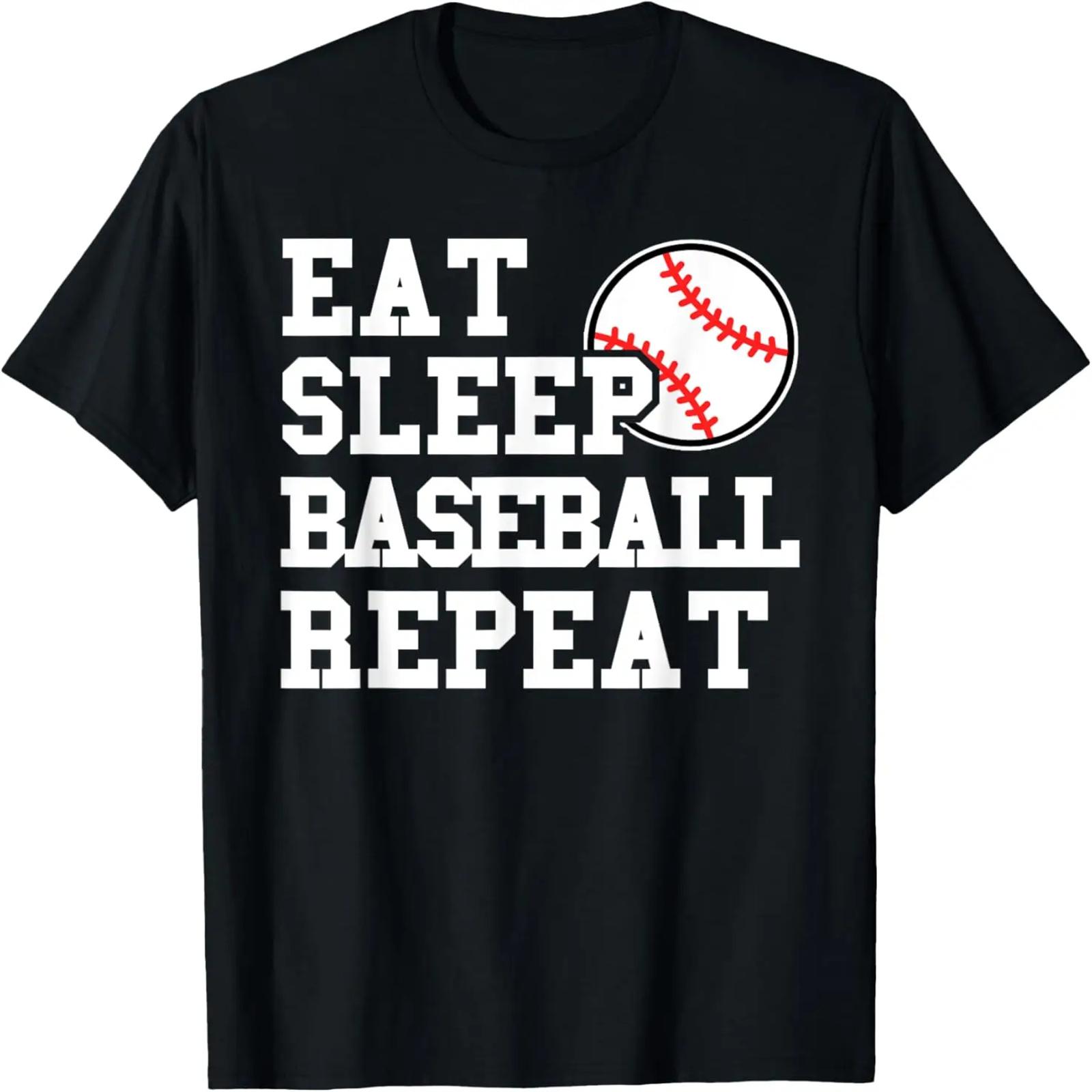 

Eat Sleep Baseball Repeat Mens Boys T-Shirt XXXXXL різнокольоровий