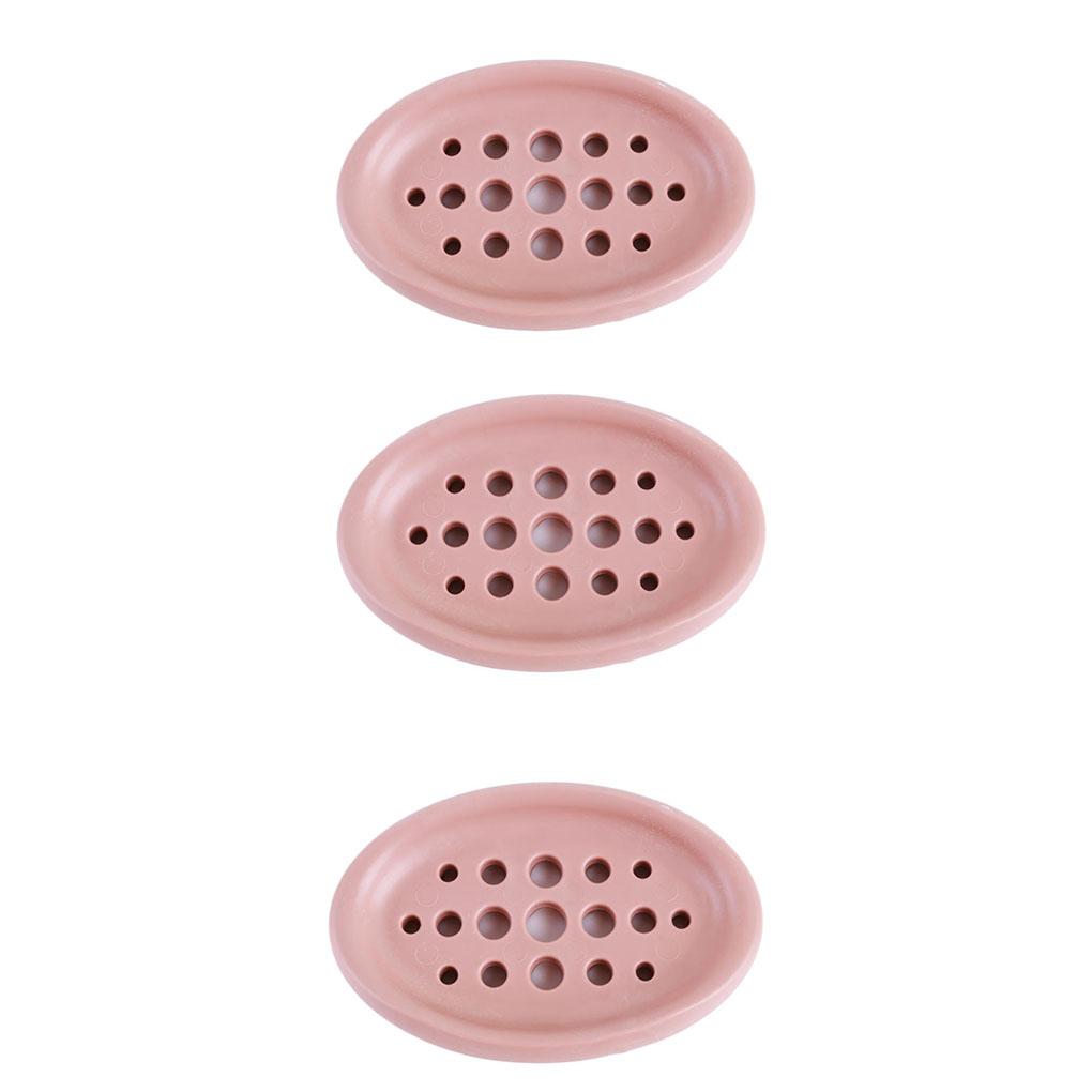 1 szt./3 szt. Silikonowa mydelniczka z odpływem Antypoślizgowa podstawa Uchwyt na mydło na blat łazienkowy Szybko odprowadzająca wodę Płytka Taca