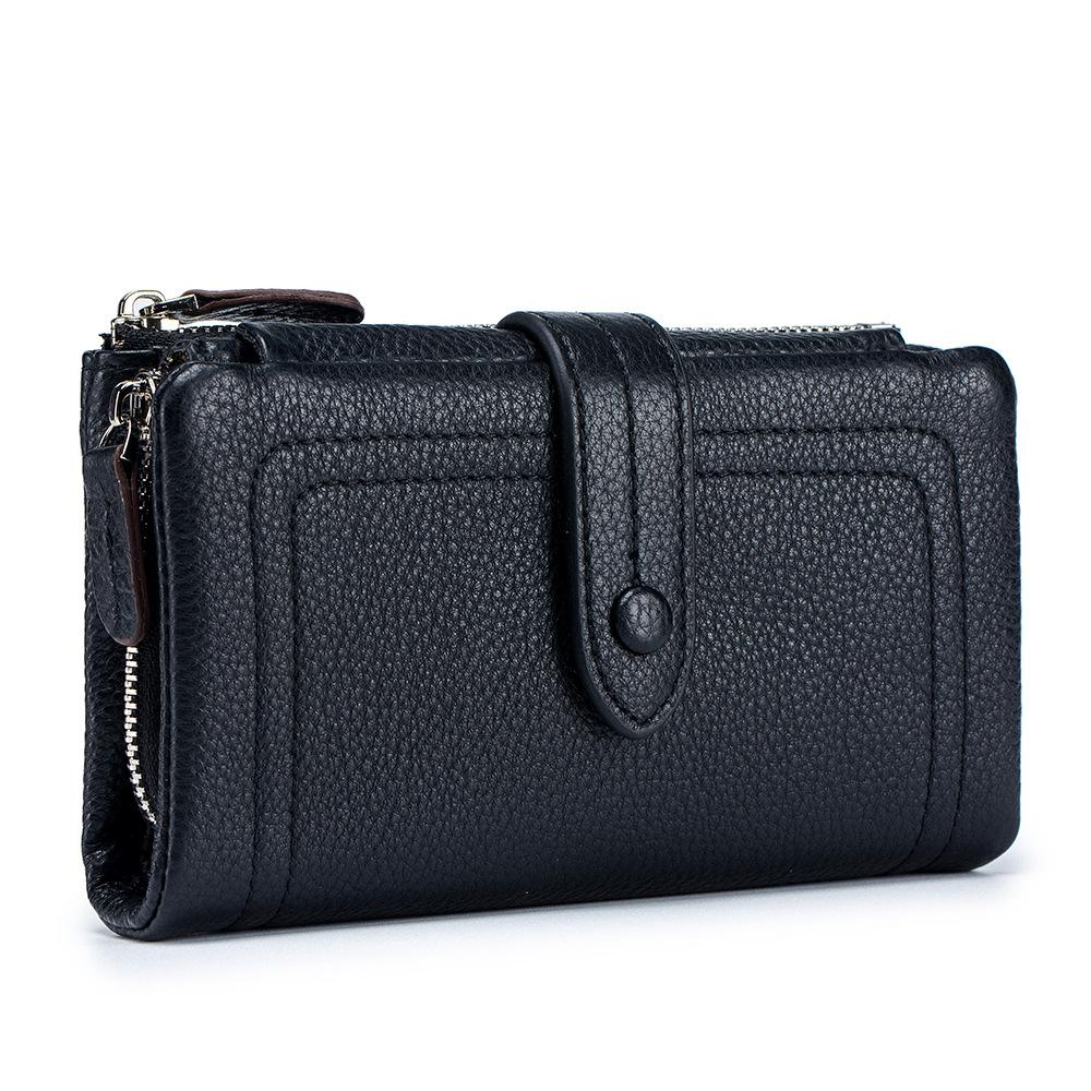 Soft Leather High-end Women's Short Three-fold Wallet, Large Capacity Fashionable Folding Small Wallet, Multi-card Card Bag.