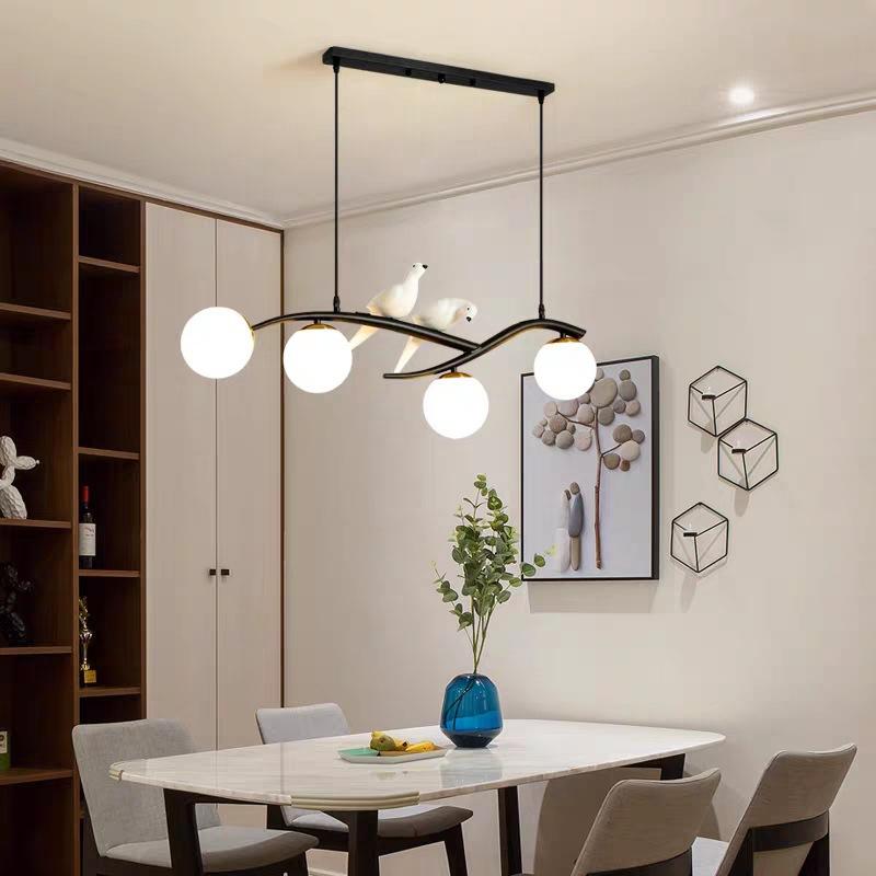 Nordic 12W Bird Chandelier E27 Three Color Dimming Dining Table Pendant Light Led Restaurant Decoration Indoor Lighting Fixtures