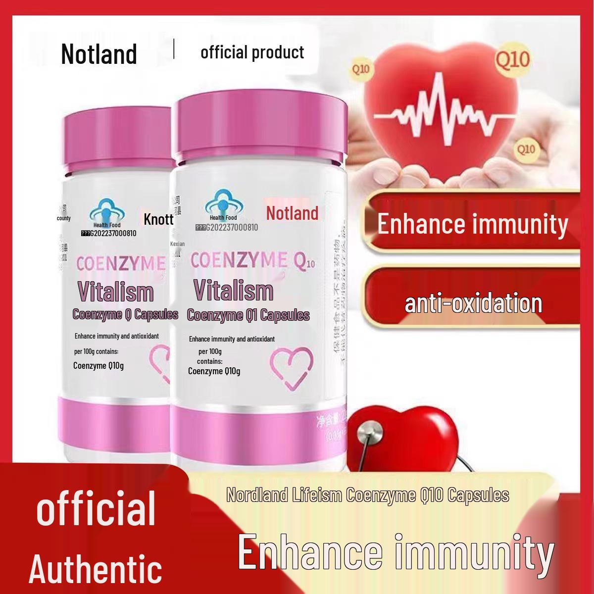 

Nott/Land Lifeism Coenzyme Q10 Capsules for Adults & Seniors - Official Genuine Product 30 capsules