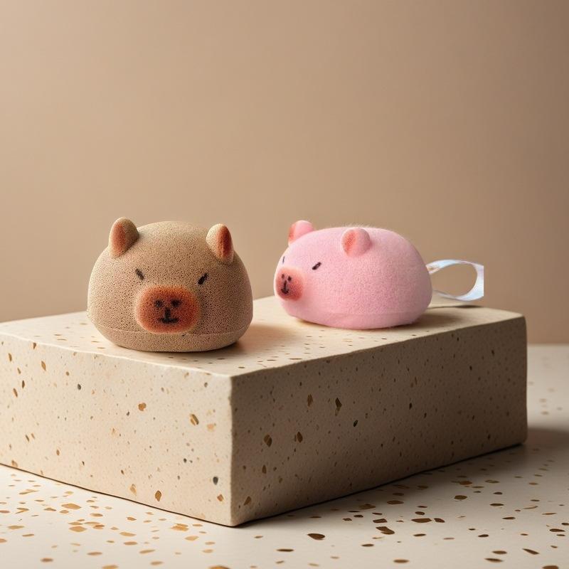 Cute Wash Blistering Capybara Bath Sponge Ball Capybara Exfoliation Sponge Household Baby Shower Brushes Bathroom Accessories