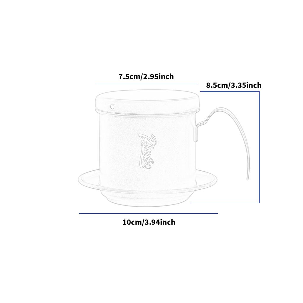 Vietnamese Coffee Dripper Portable Coffee Maker Dripper for Cafe Camping Bar Press Cup Manual Infuser Permanent Pour Over Gift