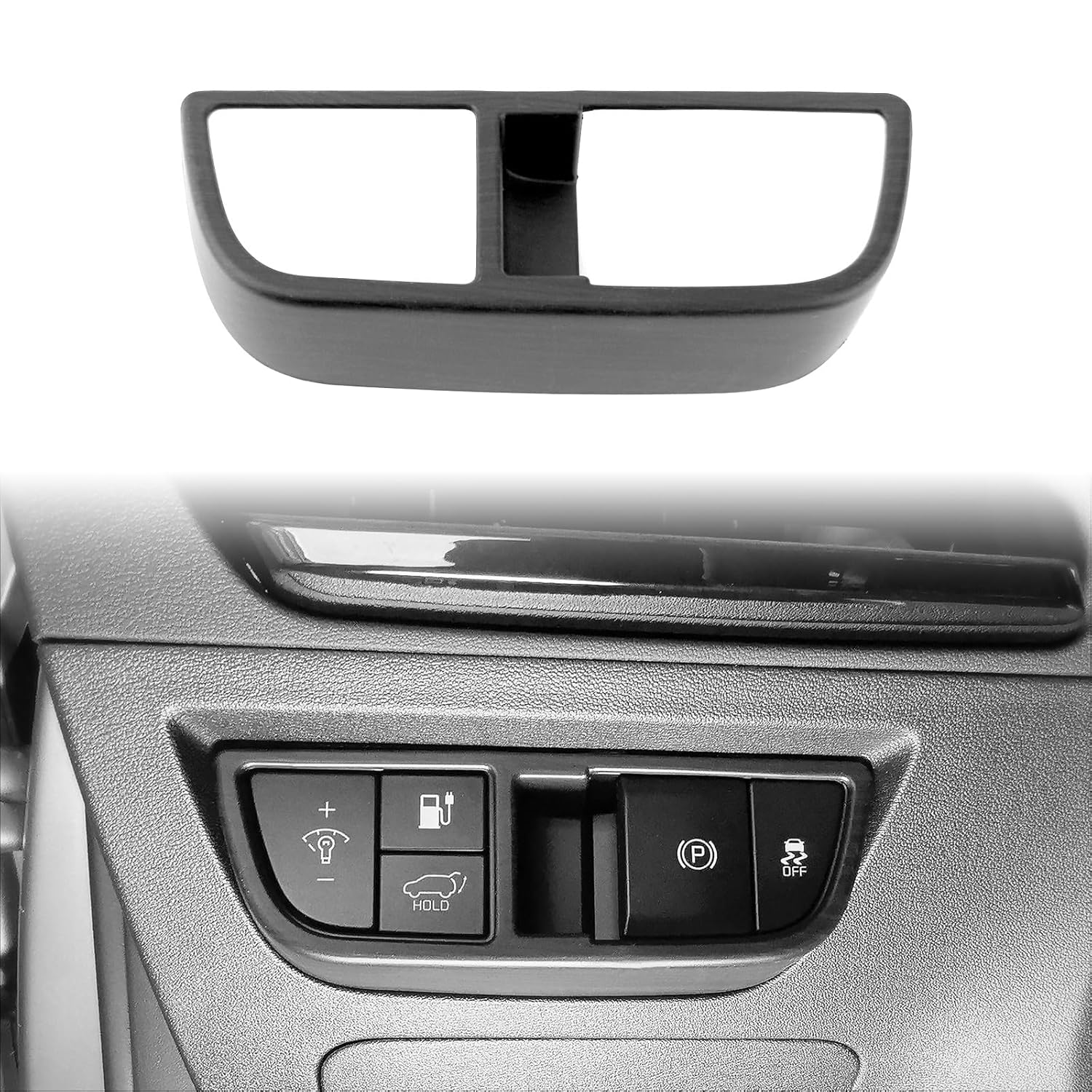 YOUTOOCAR Dashboard Switch Panel Trim Cover Compatible with Kia EV6 2022-2024 Accessories (Wood Grain)